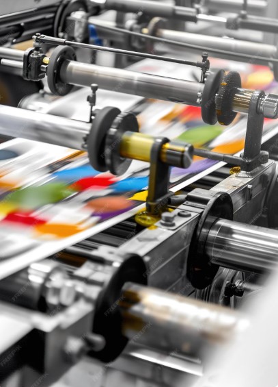 Proceso de impresión y control de calidad en taller gráfico